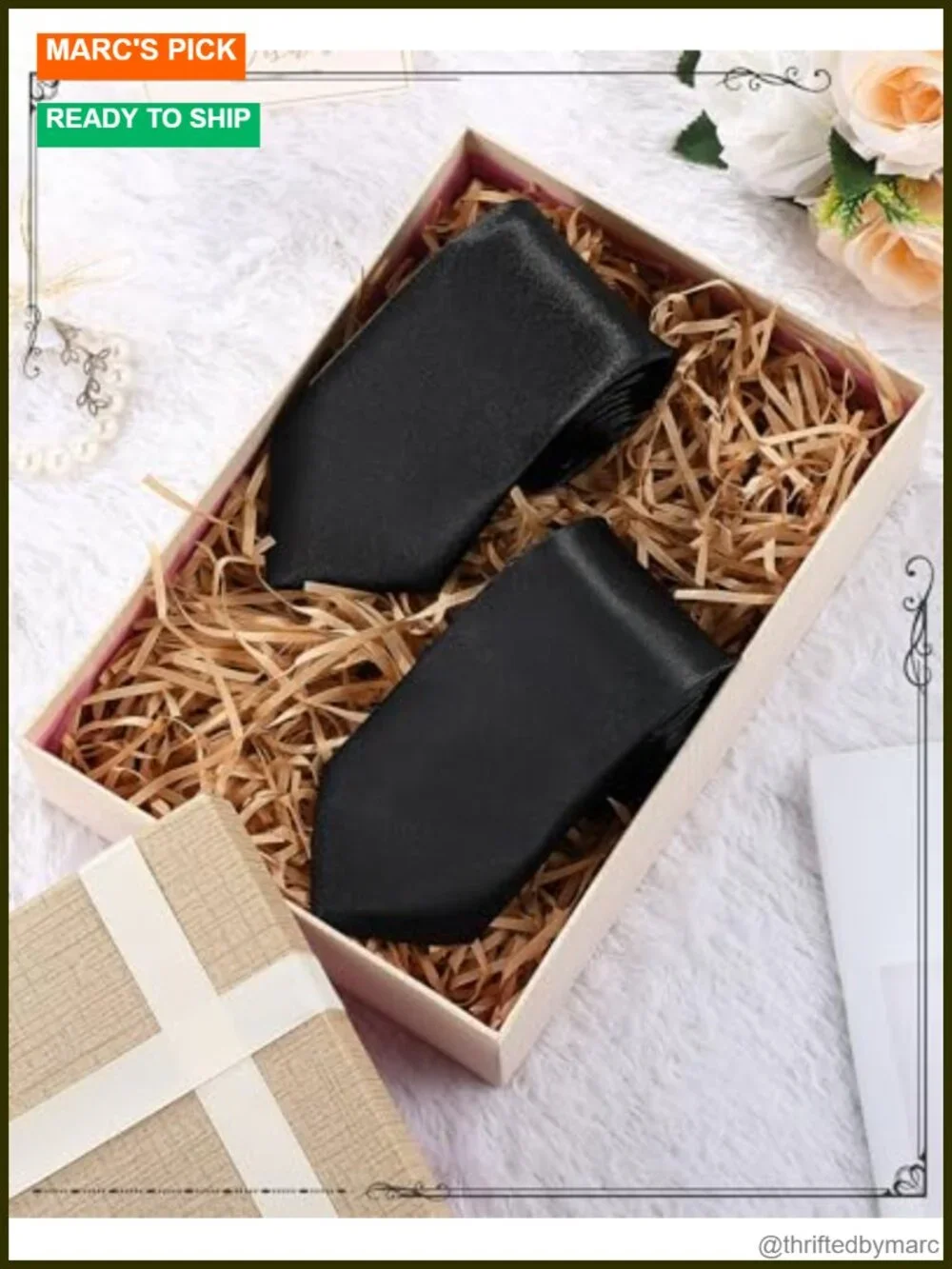50 Pack Black Satin Skinny Tie for Men Wedding Business Formal